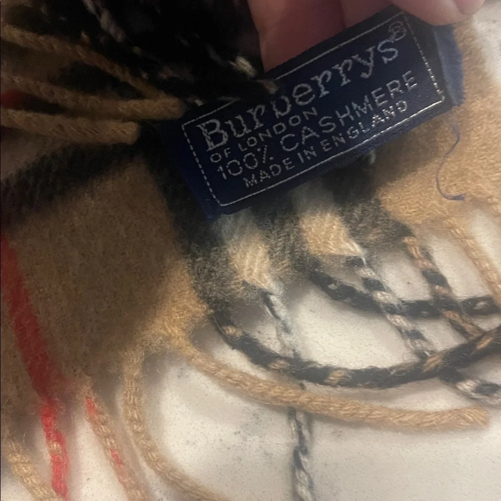 Vintage Burberry Cashmere Nova Check Scarf